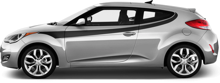 Hyundai Veloster 2011 To Present Upper Side Swoosh - Bmw 320d Efficientdynamics 2017 (700x266), Png Download