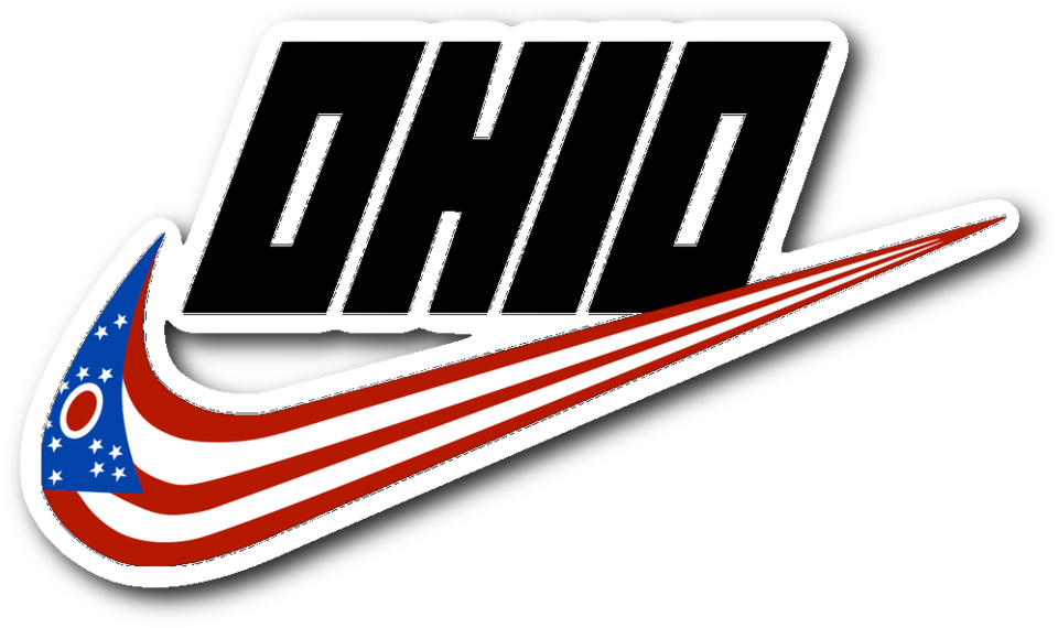 Ohio Swoosh Sticker - Graphic Design (1024x1024), Png Download