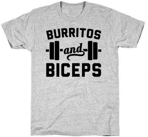 Burritos And Biceps Mens T-shirt - Millennial Shirts (484x484), Png Download