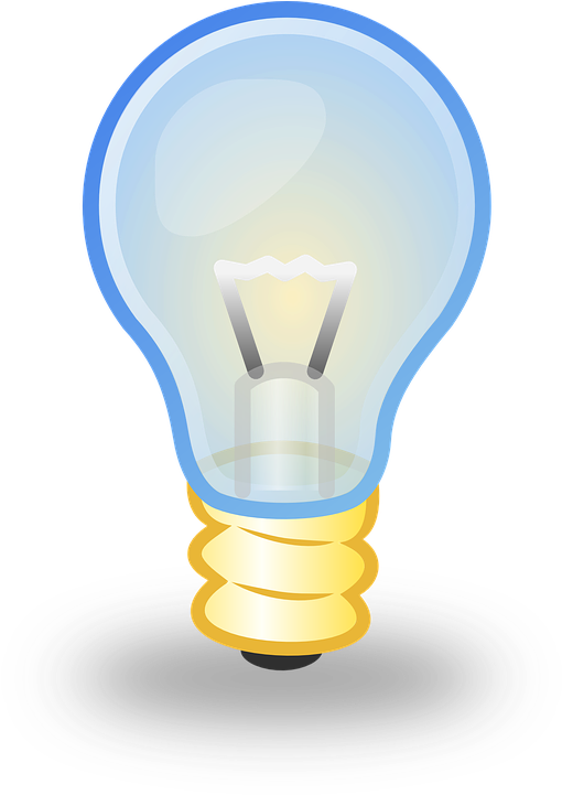 Bulb Clipart Dark Light - Great Idea Tile Coaster (529x720), Png Download