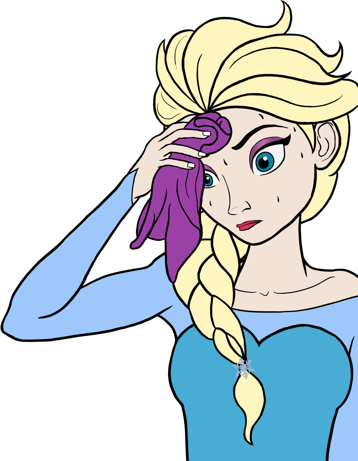 Hair Face Clothing Woman Facial Expression Fictional - I M Sweating Like A Pig (2000x2000), Png Download