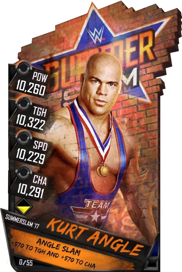 Supercard Kurtangle S3 15 Summerslam17 Halloffame - Wwe 2k18 [xbox One Game] (733x1158), Png Download