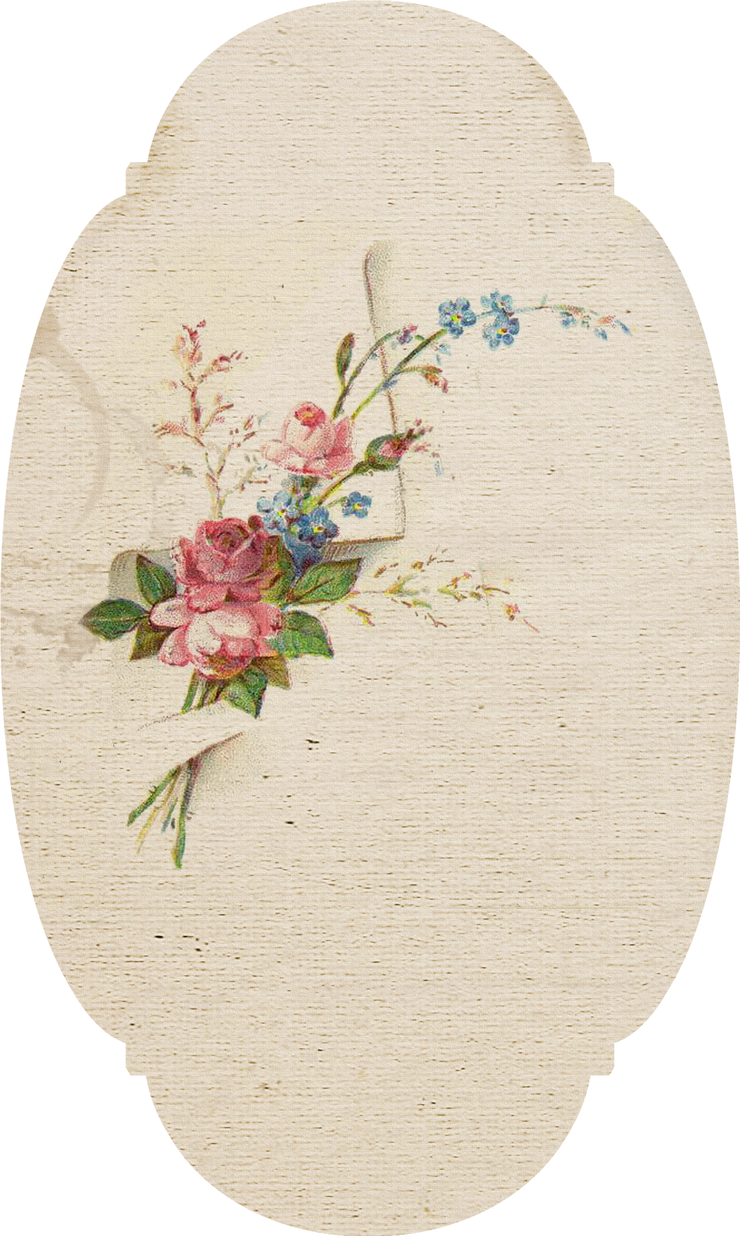 Free Vintage Printable Flowers - Paper (1588x2598), Png Download