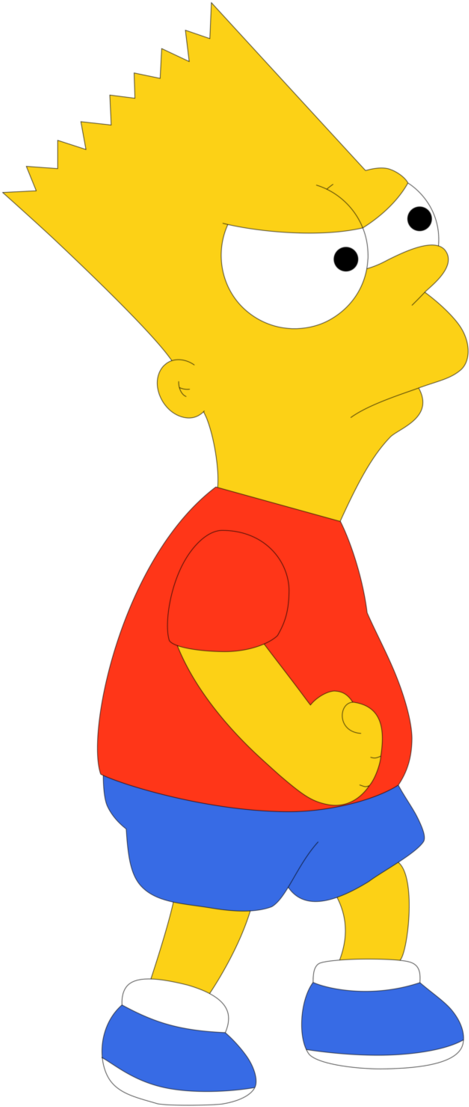Simpsons Transparent Mugen - Angry Bart Simpson Png (673x1187), Png Download