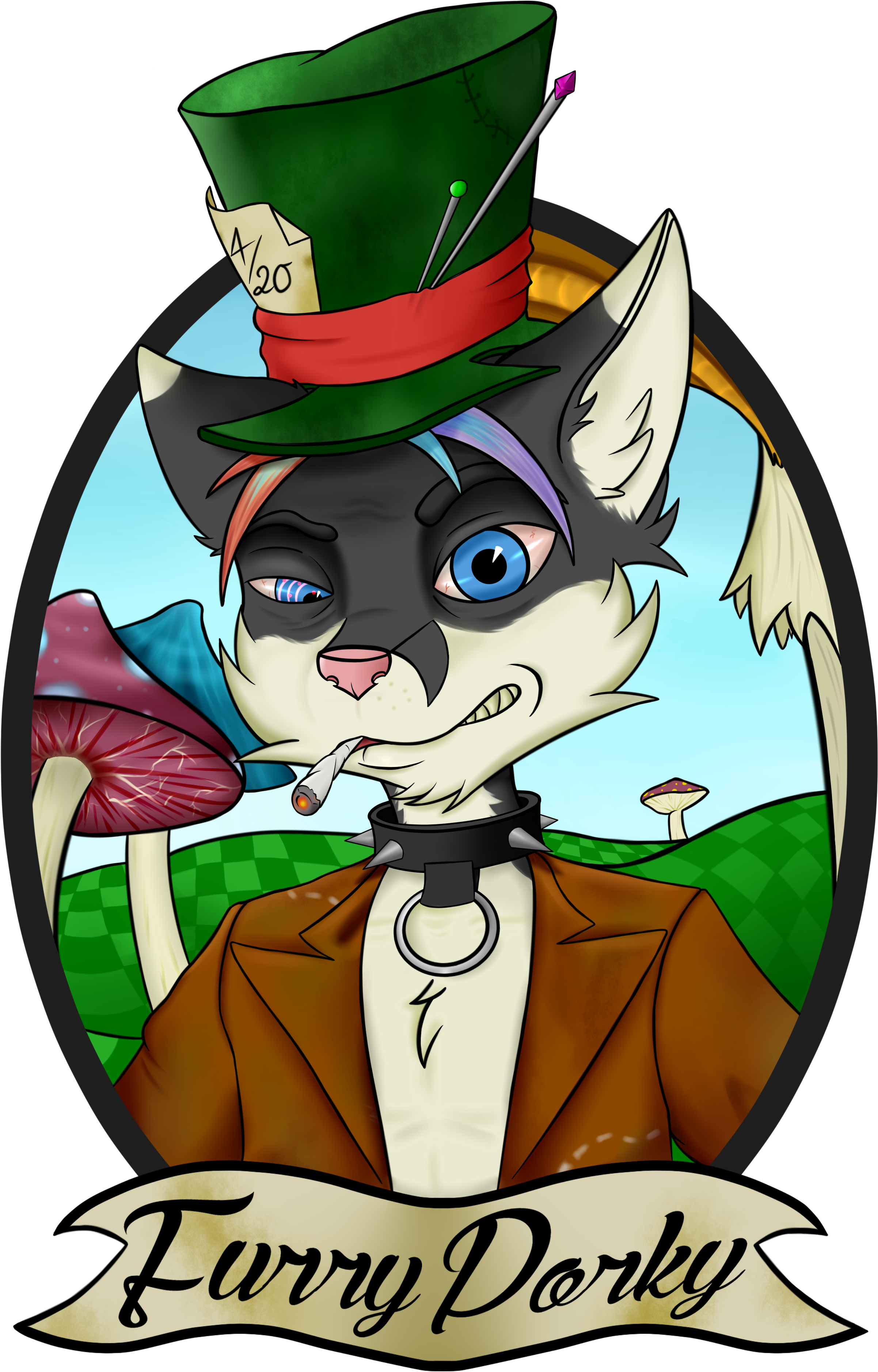 Porky The Mad Hatter - Mad Hatr As A Furry (2900x3950), Png Download