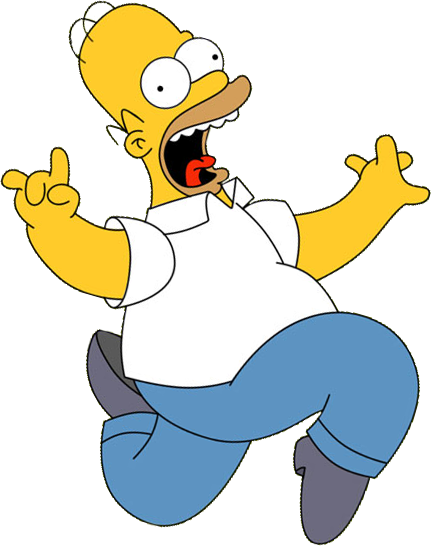 Homer Marge Bart Lisa - Homer Simpson Crazy Png (2480x3508), Png Download