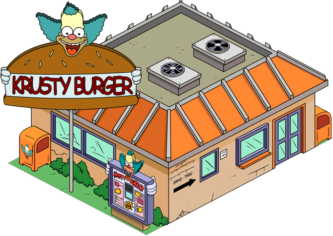 Marketing - Simpsons Tapped Out Krusty Burger (682x484), Png Download