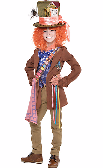 Mad Hatter Costume - Boys Mad Hatter Costume - Alice Through The Looking (400x544), Png Download