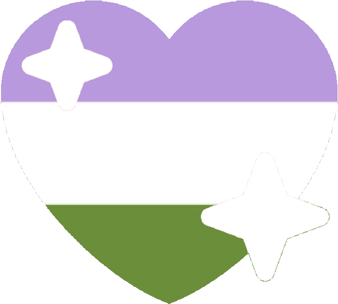 Genderqueer Sparkle Heart Discord Emoji - Discord Asexual Emoji (720x720), Png Download