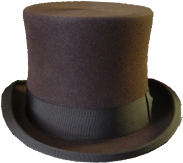 Topper Hat Resolution - Brown Top Hat Png (576x384), Png Download