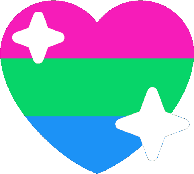 Polysexual Sparkle Heart Discord Emoji - Pride Flag Emoji Discord Heart (720x720), Png Download