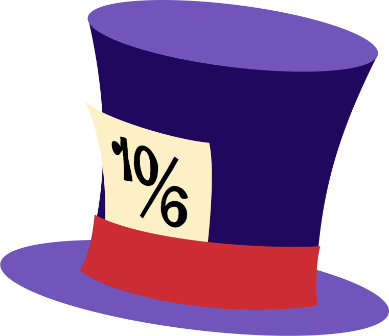 Mad Hatter Hat Clipart (761x658), Png Download