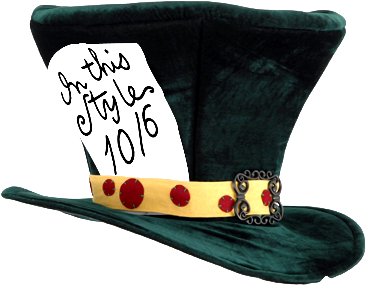 We Hope You Will Join Us For The Mad Hatter's Gala - Alice In Wonderland Mad Hatter Hat (1243x989), Png Download