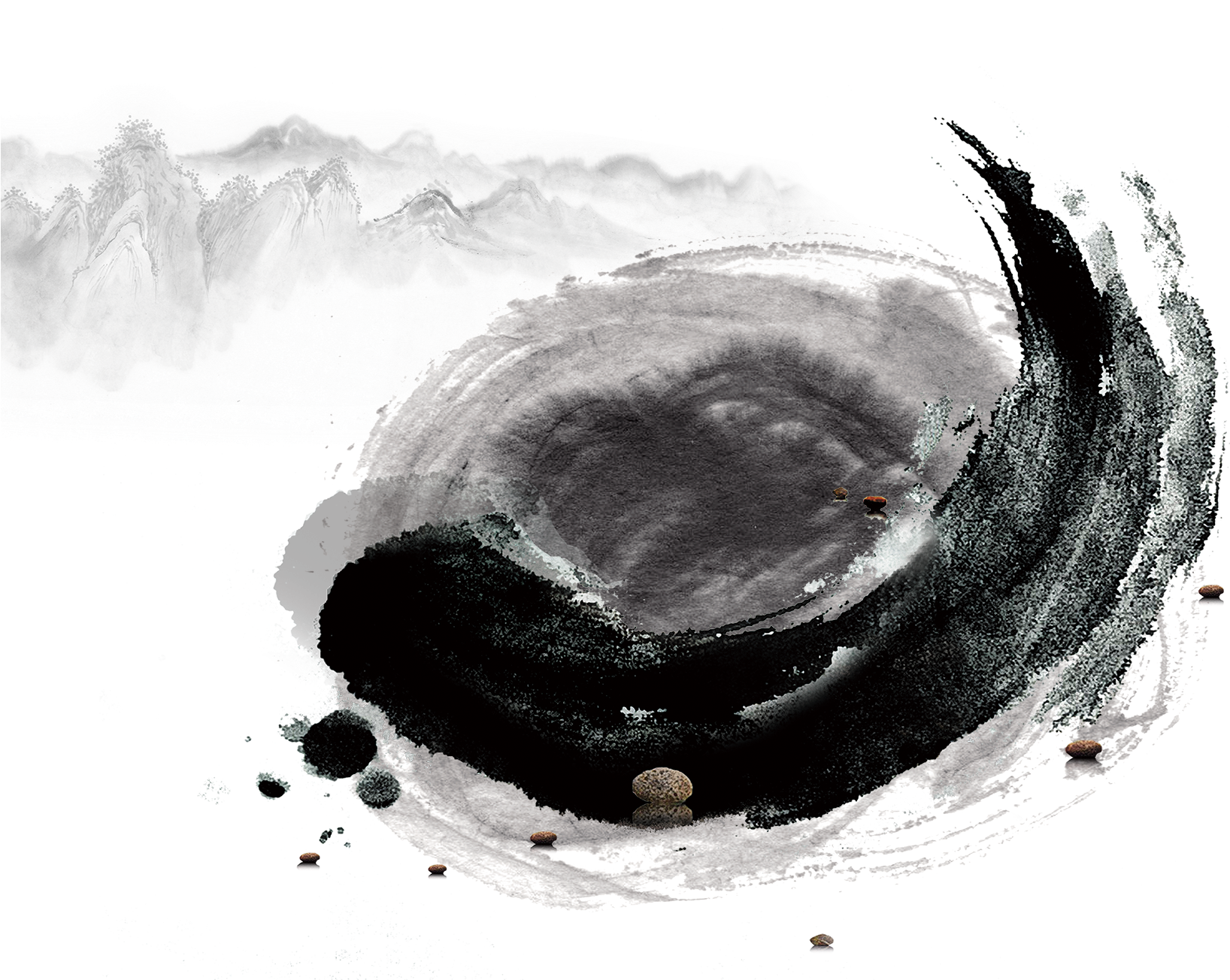 Ink Wash Painting Ink Brush - 암투(전2권)(완결) [book] (1700x1335), Png Download