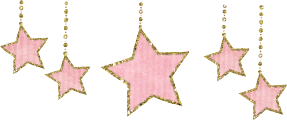 Stars Pinkstars Glitterstars Glitter Sparkly Freetoedit - Necklace (575x240), Png Download