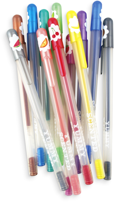 Yummy Yummy Scented Glitter Gel Pens - Yummy Scented Glitter Gel Pens - Set Of 12 (800x800), Png Download