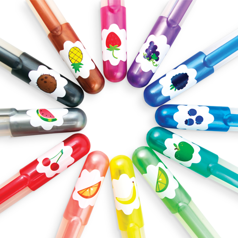 Yummy Yummy Scented Glitter Gel Pens - Yummy Scented Glitter Gel Pens - Set Of 12 (800x800), Png Download
