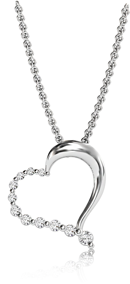 The Browns Journey Heart Diamond Pendant - Heart Pendant Png (1024x1024), Png Download