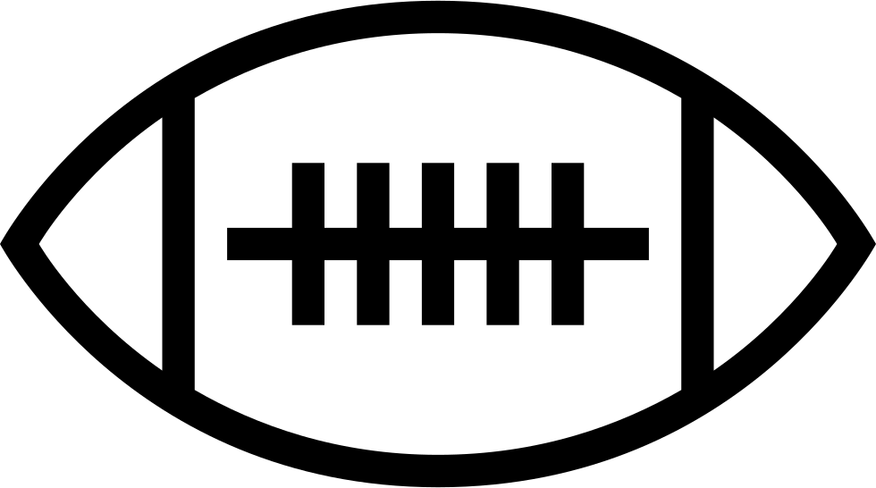 American Football Ball Stroke - American Football Outline Png (980x546), Png Download