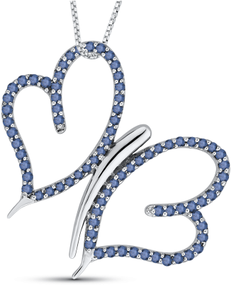 10k White Gold Diamond Heart Pendant With Chain Ph0148blt-w - Locket (450x450), Png Download