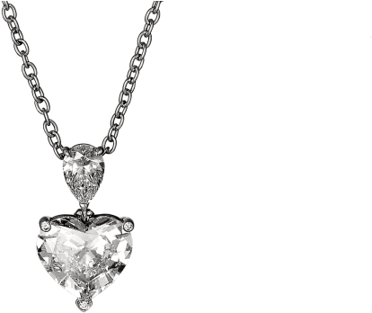 Diamond Heart - Pendant (770x406), Png Download