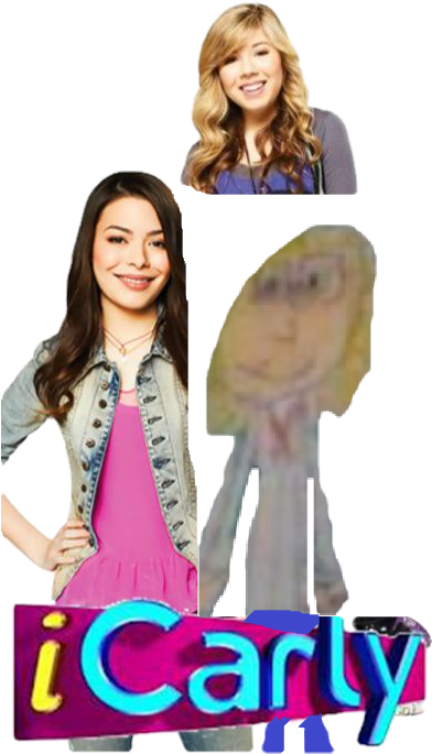 Carly Kayla And Sam With The Icarly Logo - Icarly Annual 2012 (391x692), Png Download