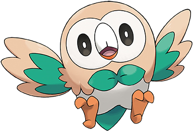Pokemon Ultra Sun Rowlet (416x384), Png Download