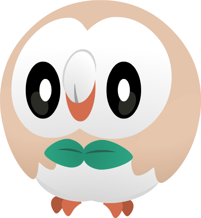 Pokemon Playhouse - Pokemon Playhouse Rowlet (688x745), Png Download