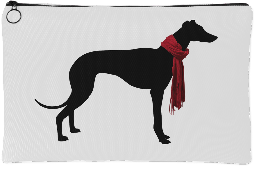 Greyhound With Red Scarf Accessory Bag - Martingale Dog Collar Wearing (1024x1024), Png Download