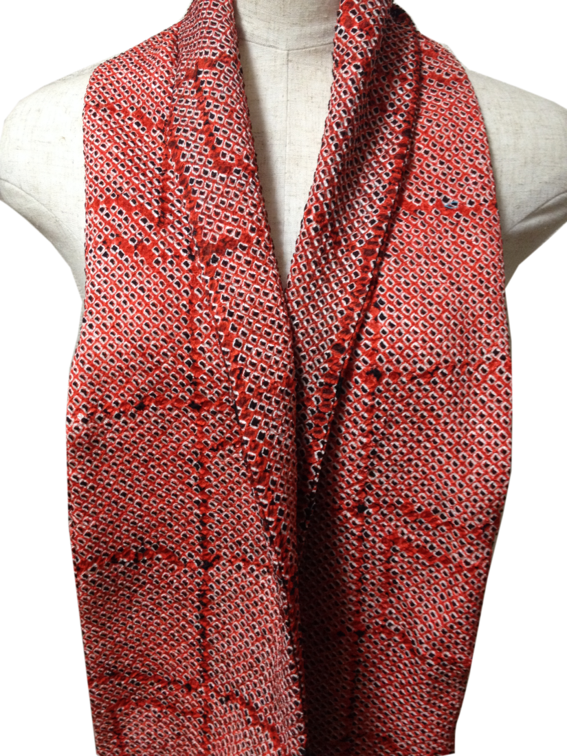 Shibori Scarf Fiery Red - Scarf (825x1100), Png Download