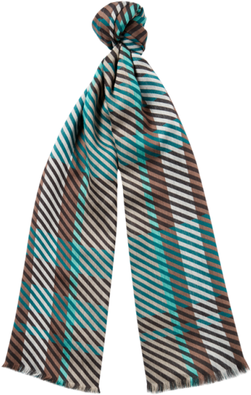 Callista Abstract Tartan Scarf - Stole (460x611), Png Download