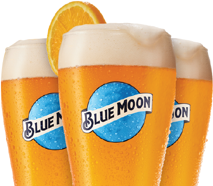 Blue Moon Beer Png (442x371), Png Download