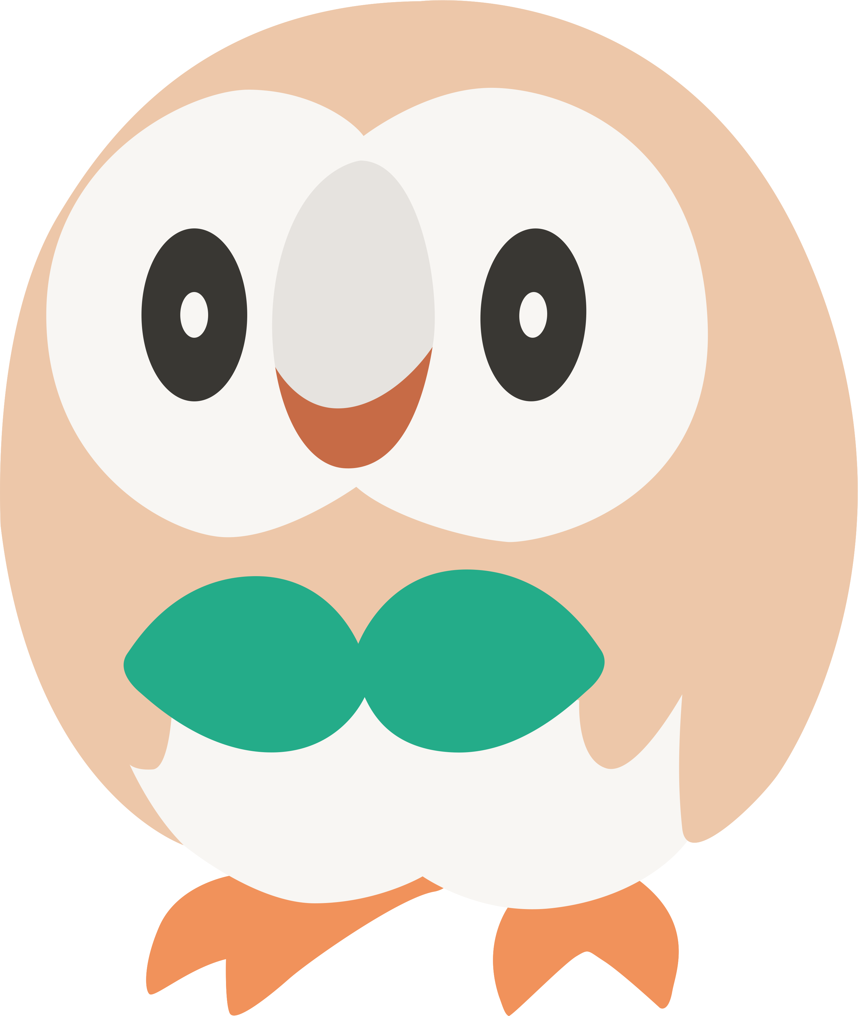 Sumo Spoiler[sumo Spoiler] My Minimalist Rowlet - Rowlet Minimalist (2832x3354), Png Download