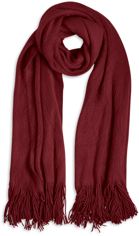 Scarf With Fringes Red - Scarf (888x888), Png Download