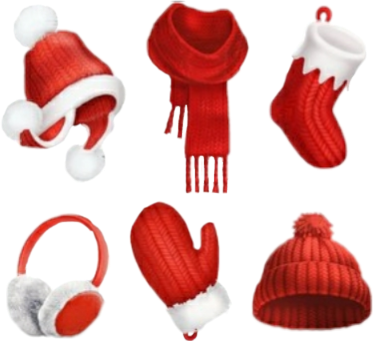 Santa Pack Santa Boot Red/white Red Scarf Red Beanie - 빨간 목도리 일러스트 (373x341), Png Download