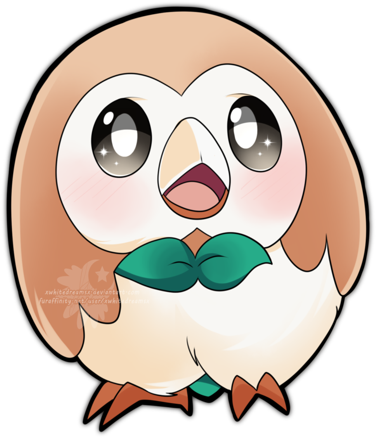 Rowlet By Xwhitedreamsx - Photograph (849x942), Png Download