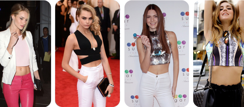 Is Midriff Baring Fashion A Growing Trend Of - Chiara Ferragni Kendall Jenner (798x350), Png Download