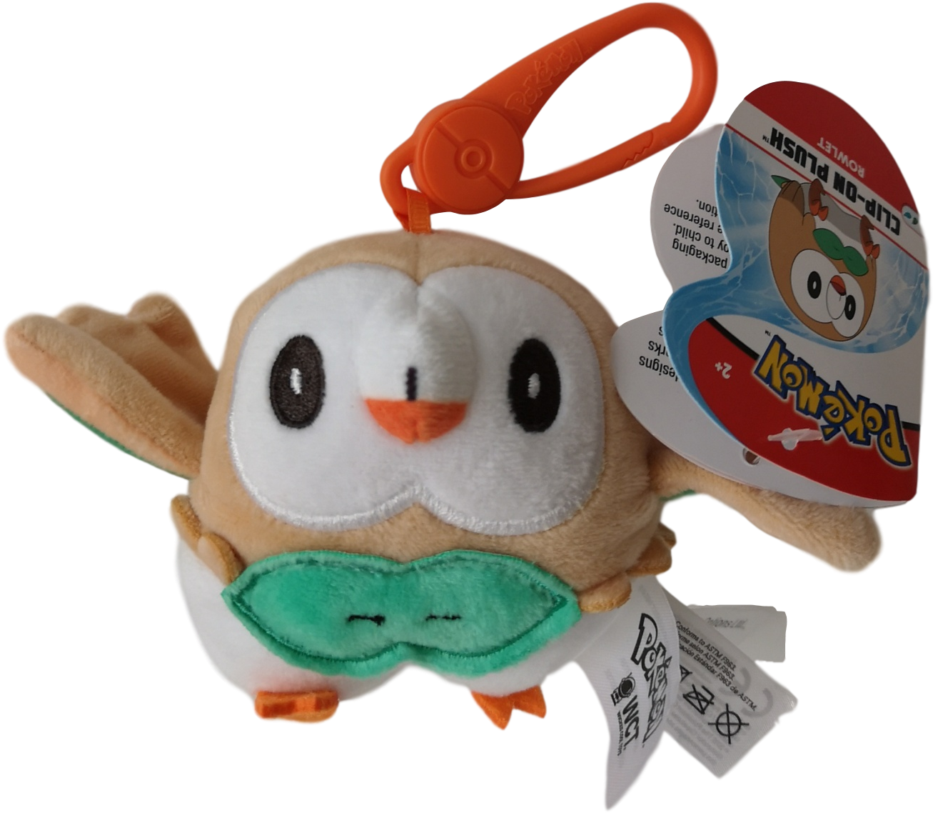 Official Pokemon Clip On Plush - Stuffed Toy (1623x1445), Png Download