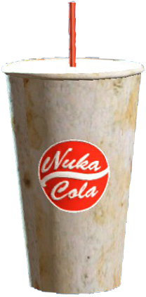 Nuka-cola Cup And Straw - Fallout Pint-glas - 4 - Nuka Cola (407x443), Png Download
