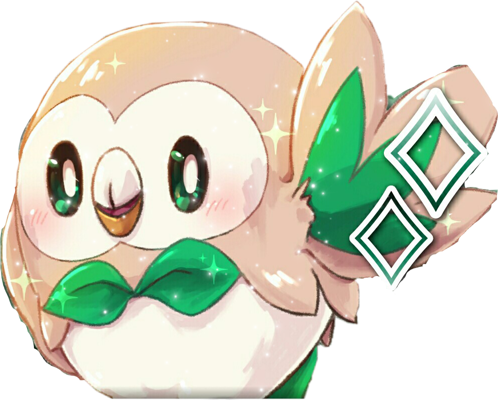 Owl Vanoss Rowlet Pokemon Pikachu France Night Shiny - Pokémon (995x800), Png Download