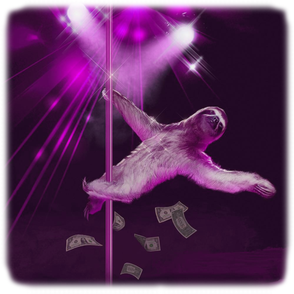 Stripper Sloths (600x600), Png Download
