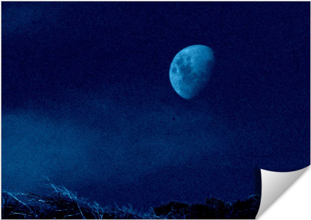 Blue Moon - Moon (674x516), Png Download