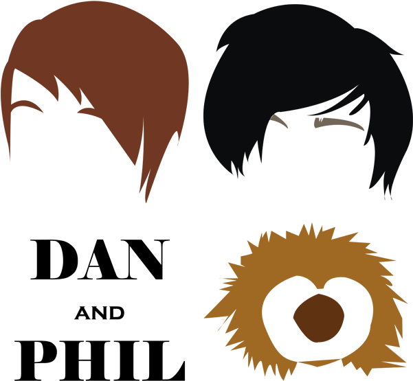 Dan And Phil Tshirt Design By Pantherfoxie - Dan And Phils Hair (600x600), Png Download