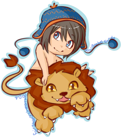 Phil Riding A Lion (450x500), Png Download