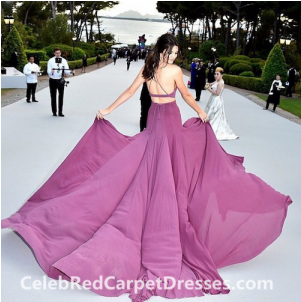 Kendall Jenner Two-piece Purple Dress Amfar Gala 2015 - Kendall Jenner (300x431), Png Download