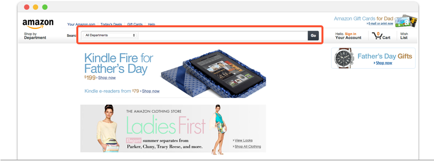 June 15, - Amazon Website Search Bar (886x364), Png Download