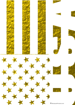 Usa Golden Stars And Stripes Flag Graphic Shirt - Illustration (674x518), Png Download