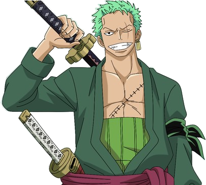 Roronoa The Team Mugiwara - One Piece Roronoa Zoro Ii Green Full Set Cosplay Costume (697x366), Png Download