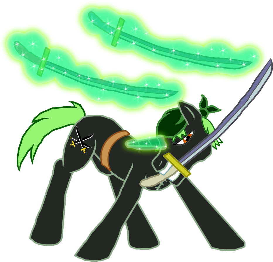 Moheart7, Katana, One Piece, Ponified, Roronoa Zoro, - Roro Zoro One Piece (1000x1000), Png Download