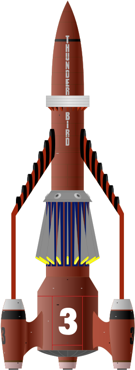 Free Spaceship Clip Art - Thunderbird 3 Png (460x800), Png Download